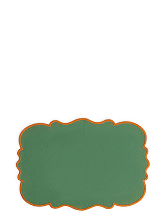 Set of 2 placemats with scalloped edge