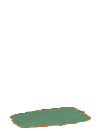 Set of 2 placemats with scalloped edge #