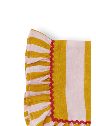 Striped tablecloth ruffle #