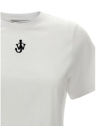 'Anchor embroidery pannelled cropped' T-shirt #