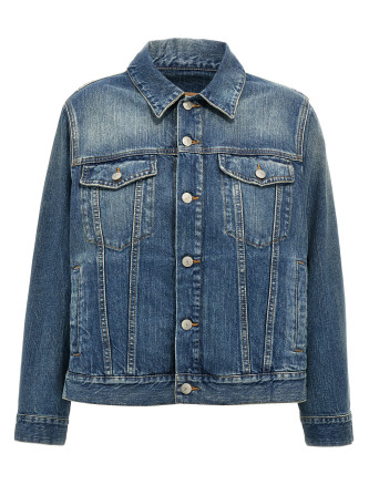 Layered denim jacket