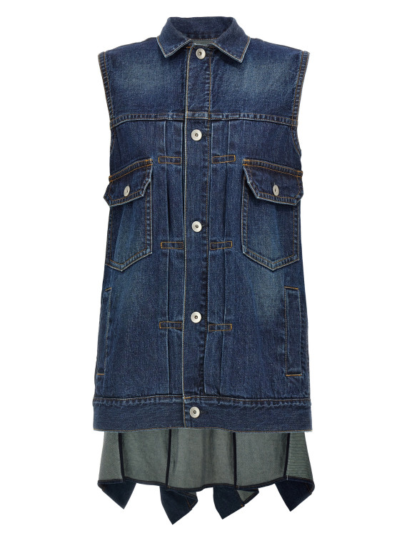 Ruffled denim dress #1