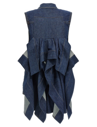 Ruffled denim dress #