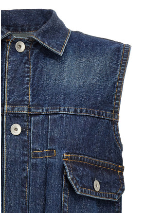 Ruffled denim dress #