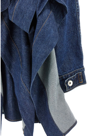 Ruffled denim dress #