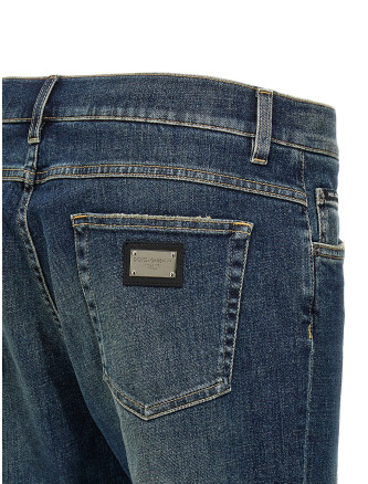 Logo plaque jeans #