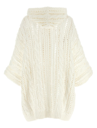 'Cable & Mesh' cardigan #