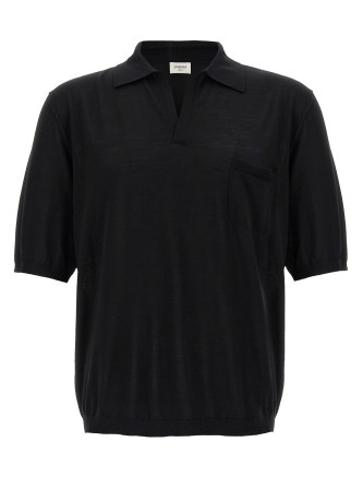 Wool polo shirt
