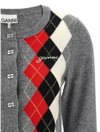 'Grey Check' cardigan #