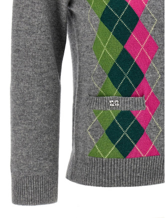 'Grey Check' cardigan #