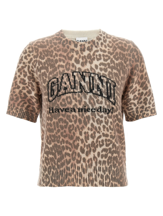 'Leopard Wool Mix' T-shirt #1