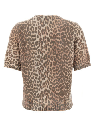 'Leopard Wool Mix' T-shirt #