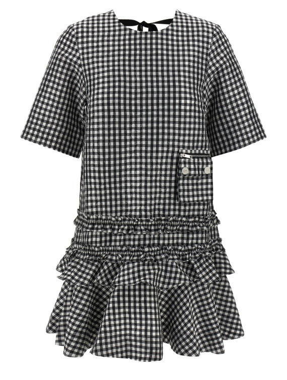 'Crinkled Check Mini' dress #1