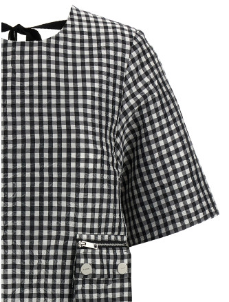 'Crinkled Check Mini' dress #