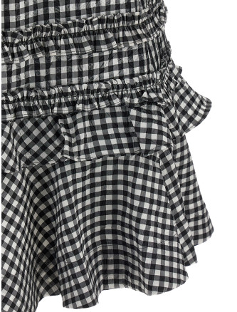 'Crinkled Check Mini' dress #