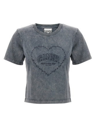'Grey Washed Heart' T-shirt