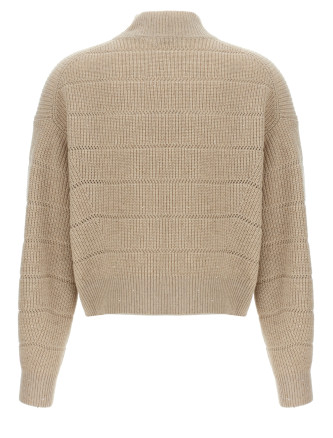 'Rustic Dazzling Net' cropped sweater #
