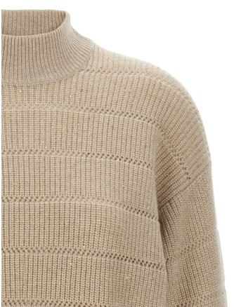 'Rustic Dazzling Net' cropped sweater #