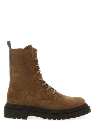 Suede combat boots Monile