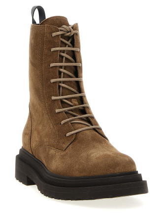 Suede combat boots Monile #