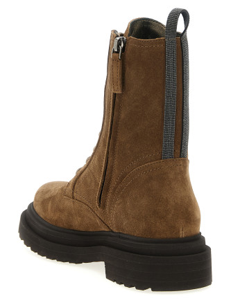 Suede combat boots Monile #