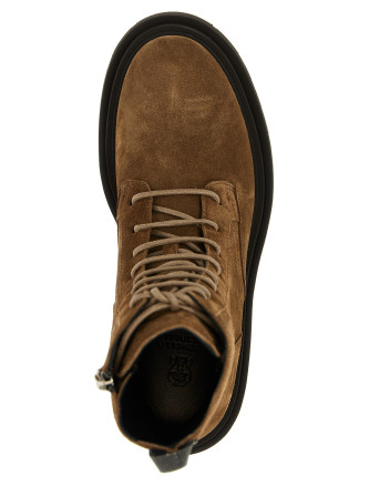 Suede combat boots Monile #
