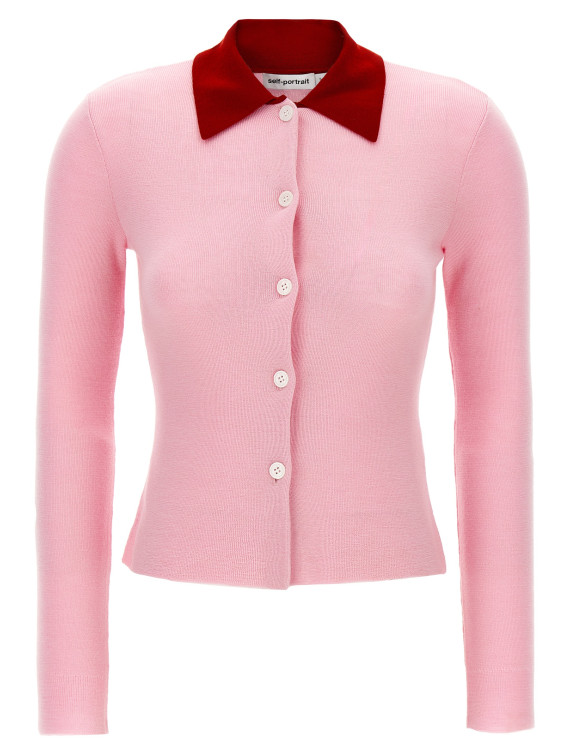 'Pink Merino Wool' cardigan #1