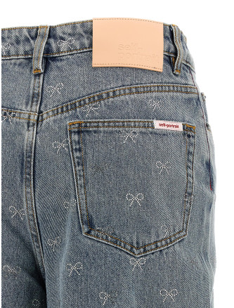 'Light Blue Diamante Bow' jeans #