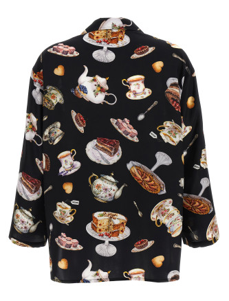 'Tea Time' print shirt #