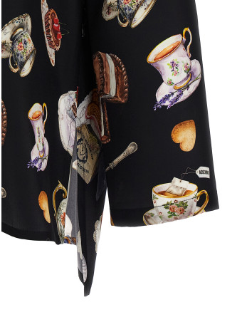 'Tea Time' print shirt #