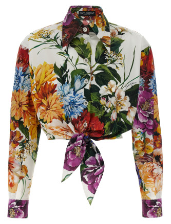 Floral crop shirt