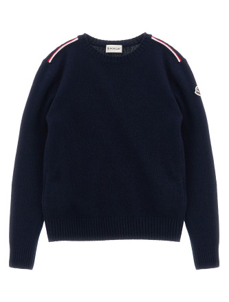 Tricolor detail sweater