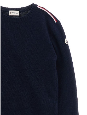 Tricolor detail sweater #