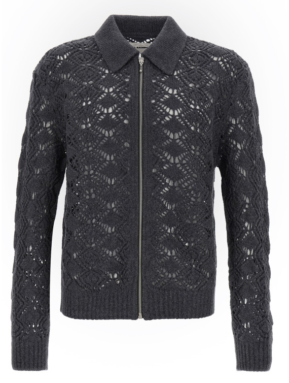 Openwork wool cardigan #1