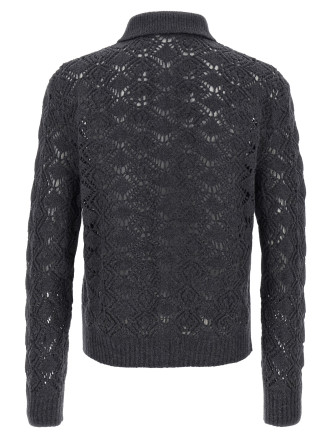 Openwork wool cardigan #