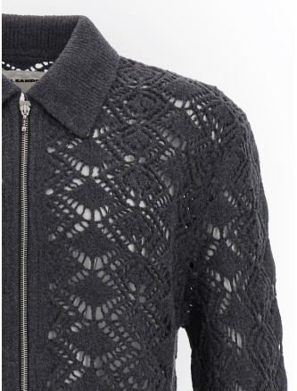 Openwork wool cardigan #