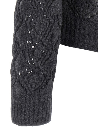 Openwork wool cardigan #