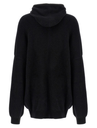 Hooded wool cardigan #