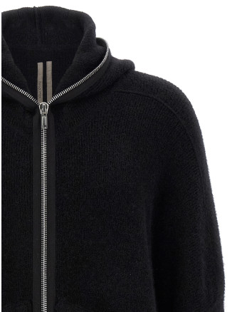 Hooded wool cardigan #