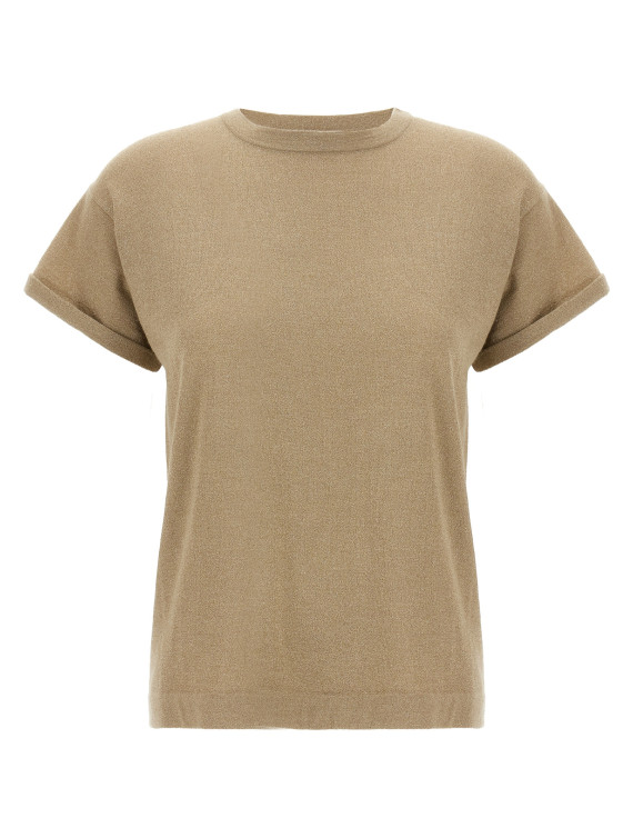 Lamé cashmere t-shirt #1