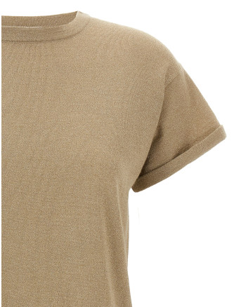 Lamé cashmere t-shirt #