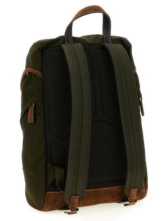 Re-Nylon and suede backpack #
