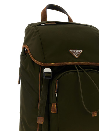 Re-Nylon and suede backpack #