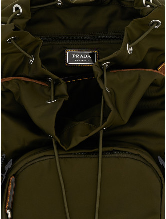 Re-Nylon and suede backpack #