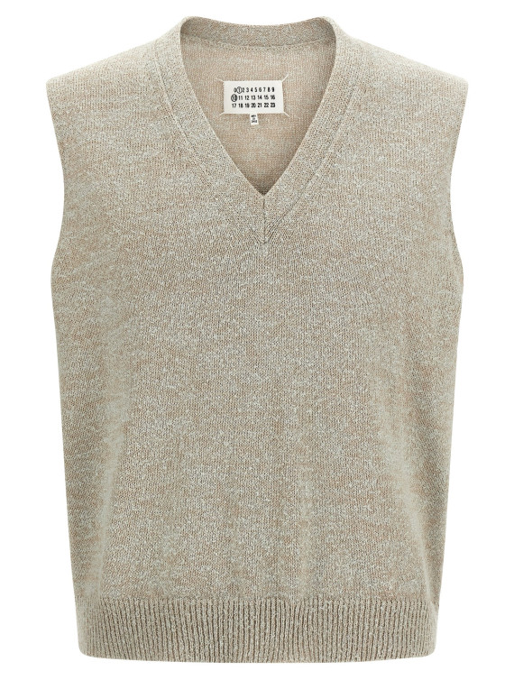 Bouclé knit vest #1