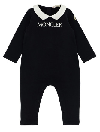 Logo embroidery jumpsuit