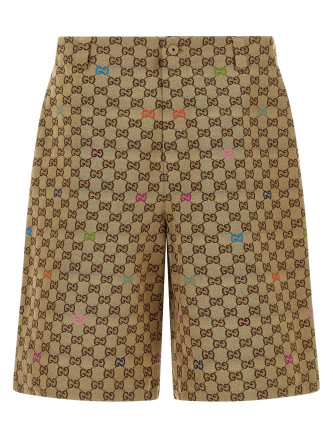 Multicolor fil coupé bermuda shorts