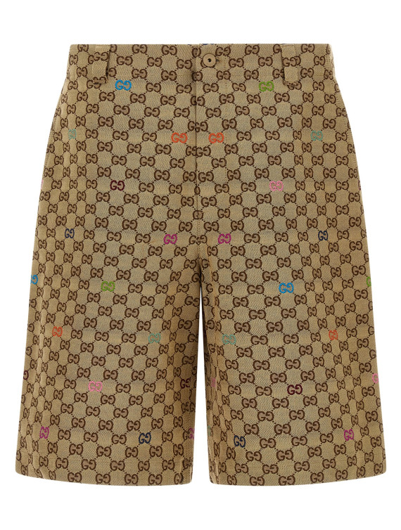 Multicolor fil coupé bermuda shorts #1