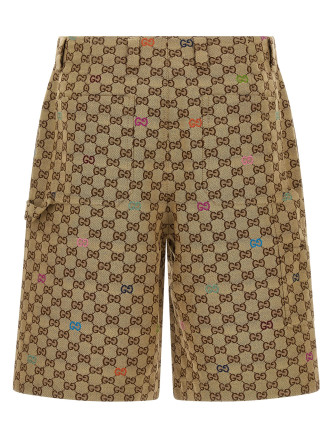 Multicolor fil coupé bermuda shorts #
