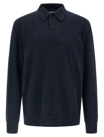 Suede patch polo shirt